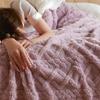 Мягкое одеяло из овечьей шерсти Зимнее Толстое Теплое Плед Однотонное Фланелевое одеяло для дивана кровати офиса Дневной сон