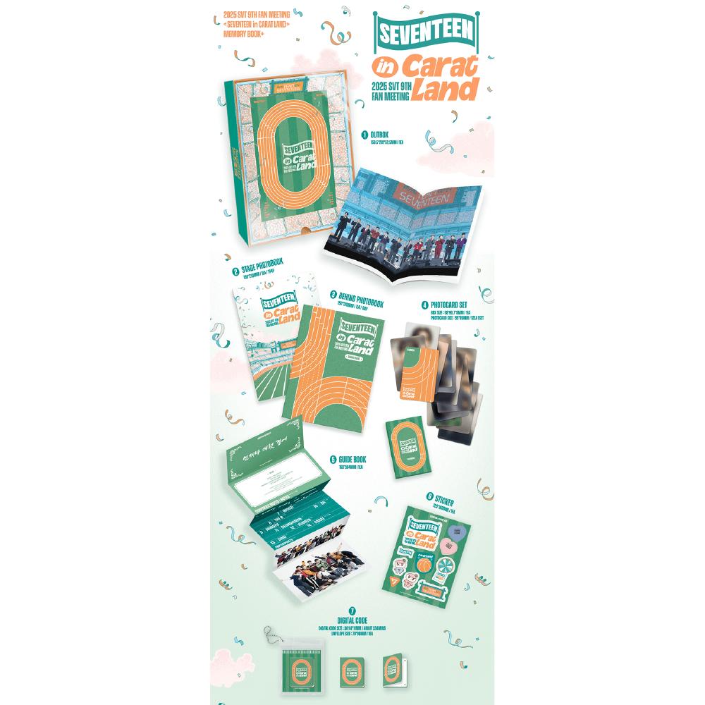 Pre-order 2025 SVT 9th Fan Meeting SEVENTEEN In CARAT LAND Memory Book & POB