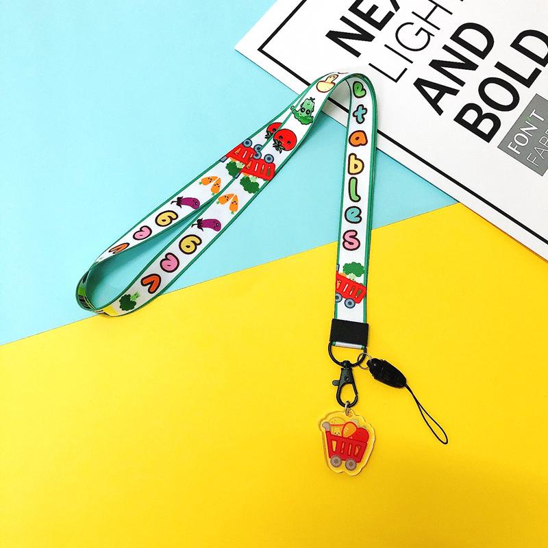 Cartoon Mobile Phone Lanyard, Cute Pendant, Wide And Flat Braided Belt, Lanyard, Key, Badge, Card Cover, Neck Lanyard.