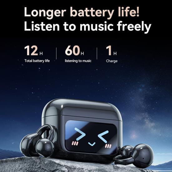 1 пара беспроводных наушников с быстрой зарядкой, сенсорным управлением, ушными вкладышами, совместимыми с Bluetooth, встроенным микрофоном и функцией шумоподавления