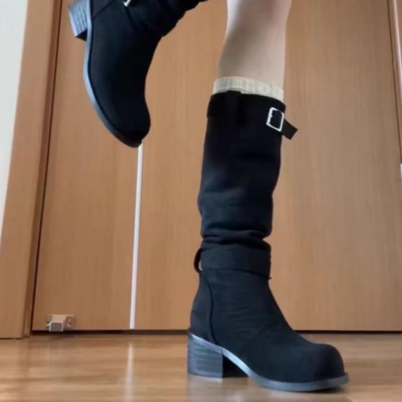 Мода 2024 года, женские зимние новые модные ботинки с круглым носком, простые однотонные женские ботинки телесного цвета, повседневные женские ботинки для вечеринок