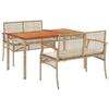VidaXL Ensemble à Manger de Jardin avec Coussins 3 pcs, Table et Chaise de Terrasse, Meubles de Patio, Mobilier d'Extérieur, 3213584