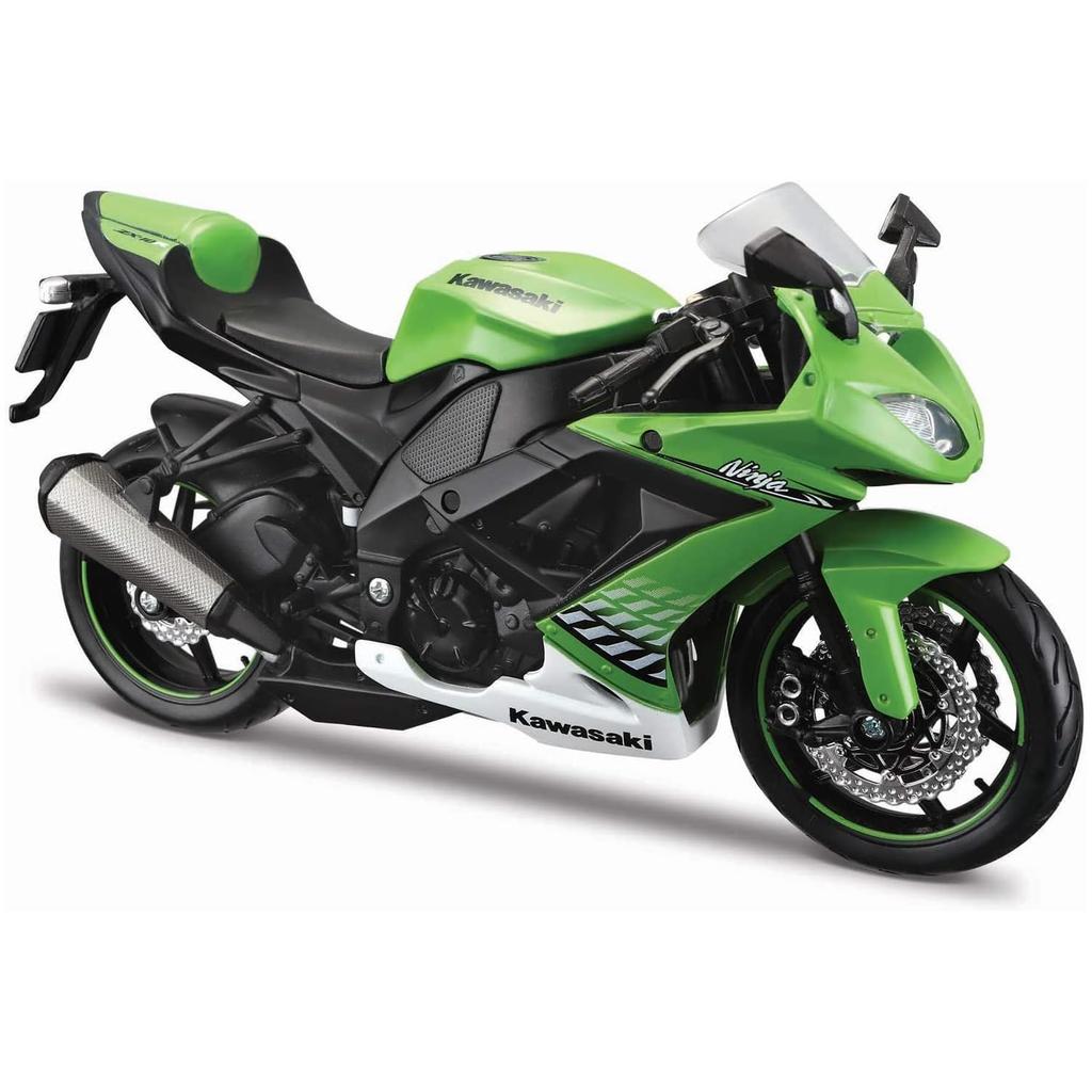 Maisto 1/12 Scale Kawasaki Ninja ZX-10R Green / Diecast Model Car, Motorcycle, Finished Model 10011
