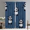 Домашние интерьерные шторы для гостиной Штора Милый узор панды Перегородка Блэкаут шторы 2 штуки Жалюзи Тюль для спальни