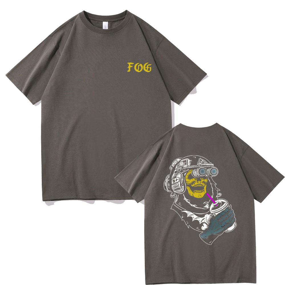 Футболка Forward Observations Group с готическим принтом скелета, мужская модная черная футболка с коротким рукавом в винтажном стиле