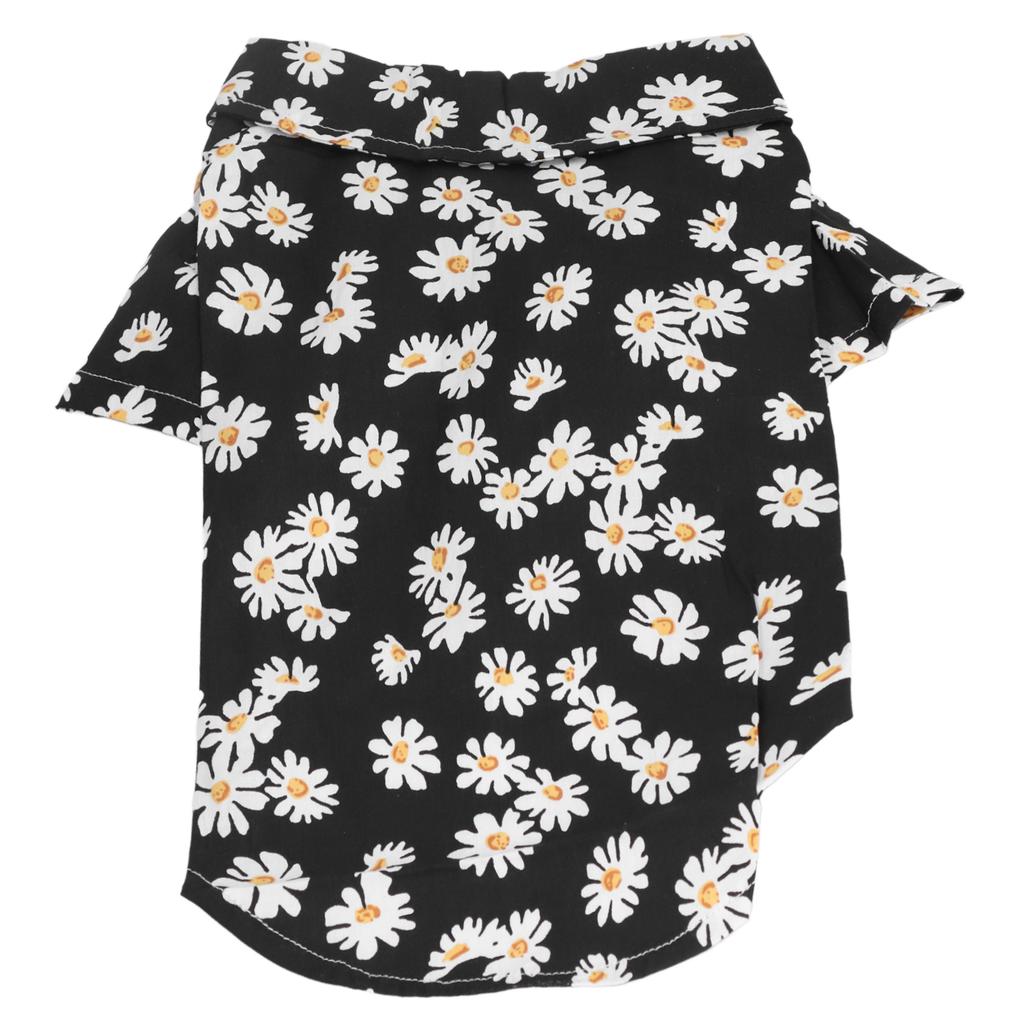 Daisy Print Dog Shirt Soft Breathable Flexible Pet T Shirt for Small Dogs and Cats