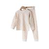 Colored Cotton Kids' Underwear & Pajama Set - Round Neck, Warm Autumn & Winter Wear for Girls and Boys