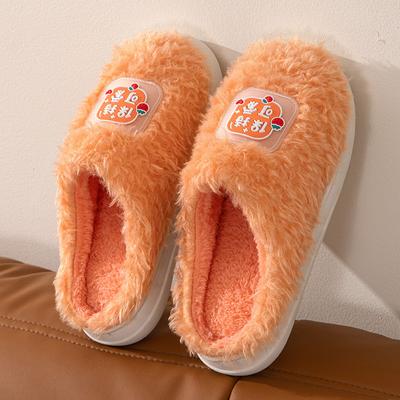 Унисекс хлопковые тапочки зимние домашние тихие и нескользящие пары носят плюшевую хлопковую обувь на открытом воздухе для мужчин и женщин 2024
