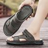 Модные сандалии, летние мужские повседневные тапочки двойного назначения для отдыха, дышащие, нескользящие, водонепроницаемые, с мягкой подошвой, пляжные сандалии для вождения