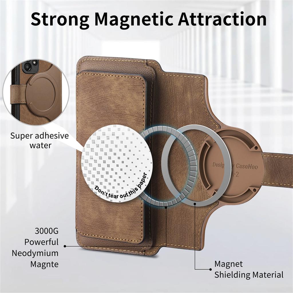 For Realme 14 Pro+ 5G Case CASENEO MW-02 Detachable Magnetic Leather Flip Phone Cover