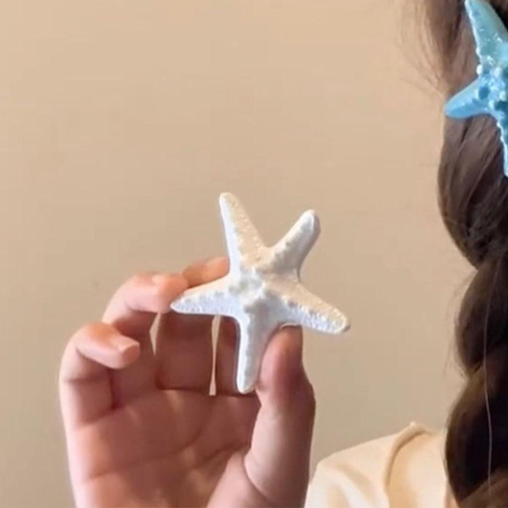 Элегантная Красота Морская Звезда Заколка для Волос Симуляция Челки Клипса Мода Милые Морские Звезды Заколки для Волос Девочки Женщины