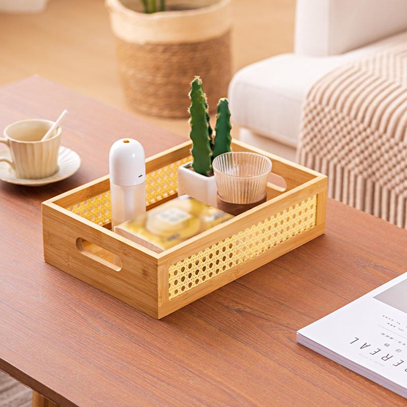 1 шт. плетеная удобная бытовая простота деревянная современная безкрышная корзина для хранения сетка