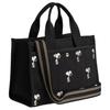 Coach X Peanuts Snoopy Коллаборация Грузовая 26 Сумка-тоут Женская тоут Черная CBF70-SVA47
