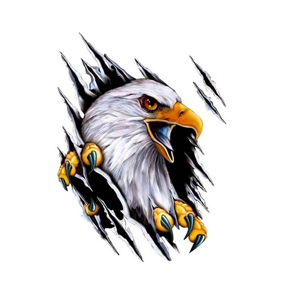Scratch blocking 3D Simulation Sticker Car Body Decoration Eagle Car Sticker Motorcycle Decal