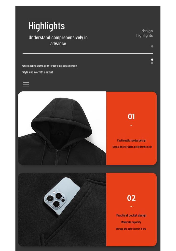 Новинка USB-обогреваемая толстовка с капюшоном для повседневного и спортивного использования