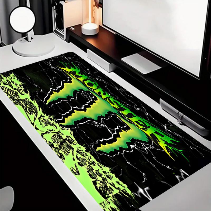 Премиум-коврик для мыши Monster Energy LOGO, противоскользящий, с прошитыми краями, прочный резиновый материал, для рабочего стола и игр, отличный подарок