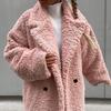 BITCED Autumn/Winter Women's Temperament Commuter Coat Long Sleeve Lapel Plush Coat for Women