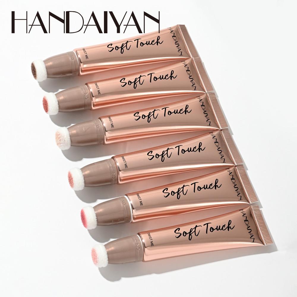 Handaiyan Natural, Розовый, Мелирование, Блестящие, Пельмени, 6-цветные румяна