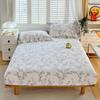 Floral Style Fitted Sheet Pure Cotton Bed Cover Skin-friendly Bed Sheets Couvre Lit Adults Kids Bed Linen (No Pillowcase)