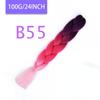 MISQUEEN Yaki Soft Hair Ombre Crochet Braiding Hair Extension For Braid 24 Inch Pink Synthetic Crochet Hair Jumbo Braid Hair