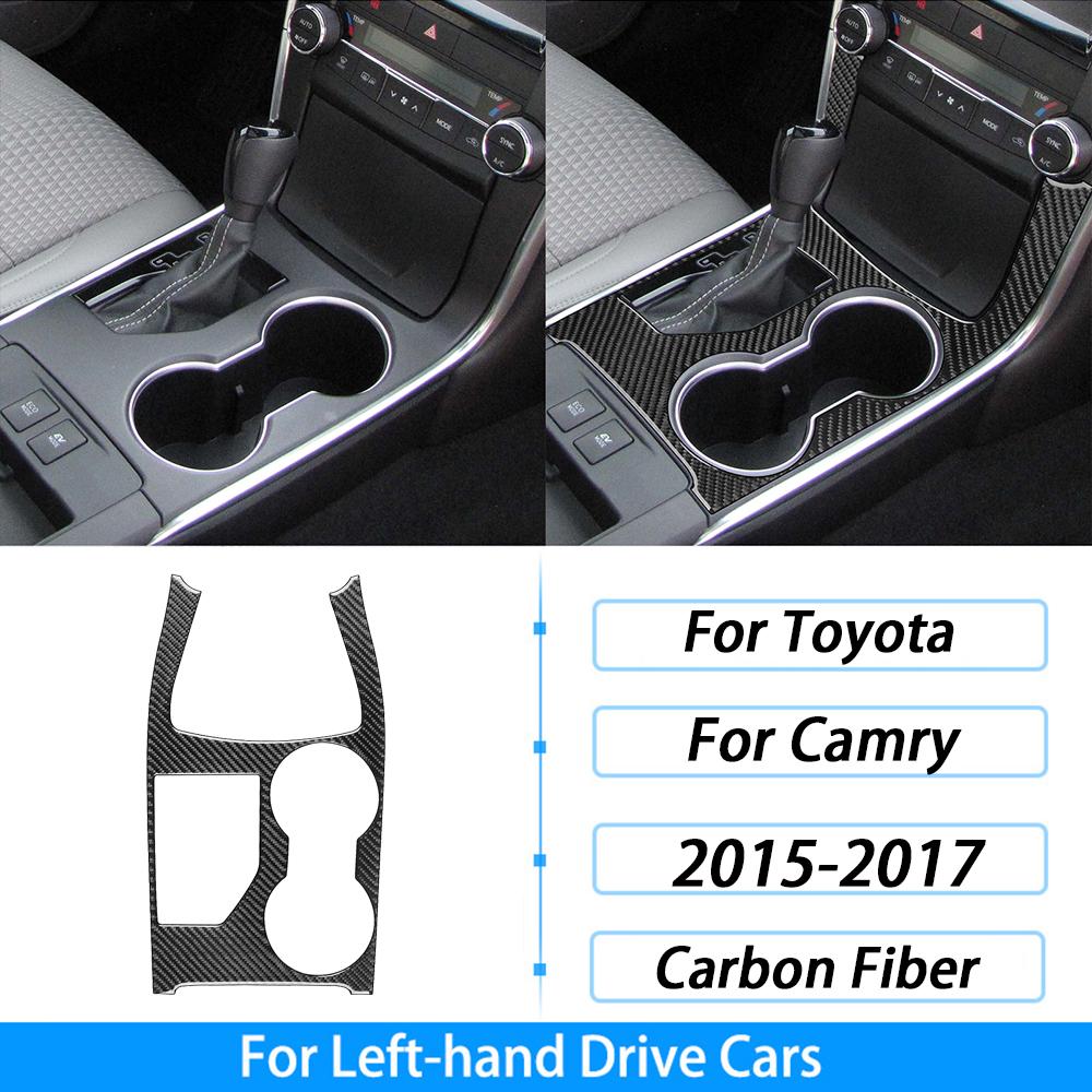 Для Toyota Camry 2015 2016 2017 Автоаксессуары Накладка на панель управления селектором передач из углеродного волокна Декоративная наклейка на интерьер