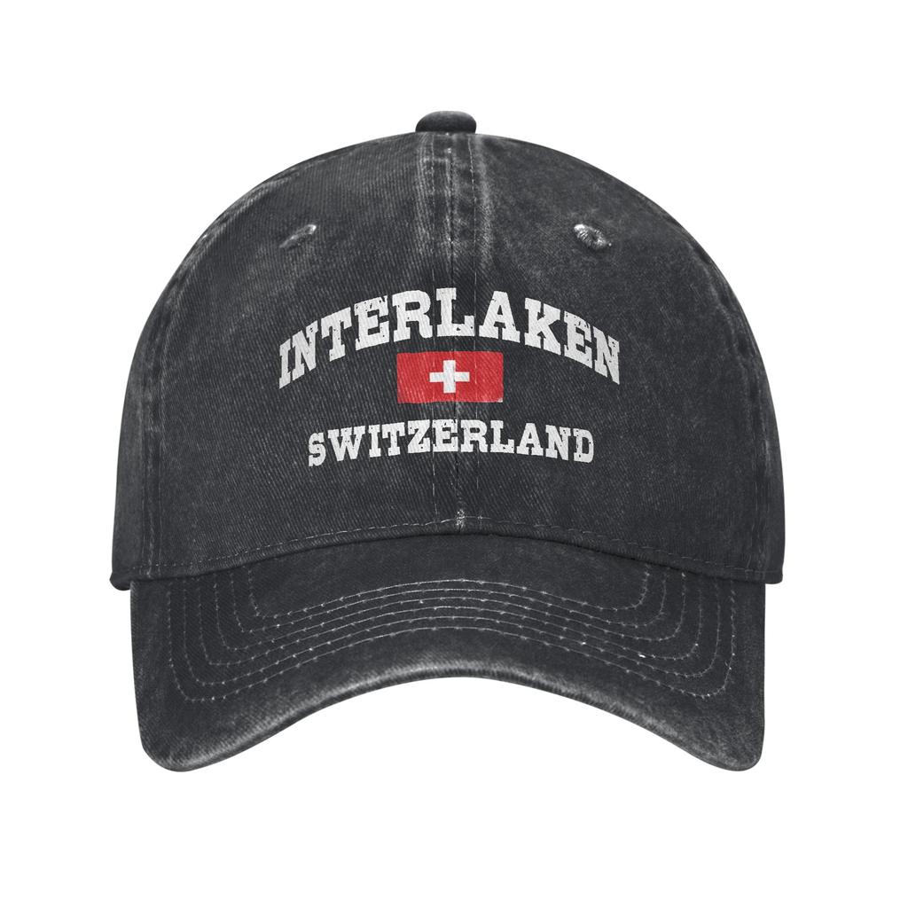 Swiss Switzerland Flag Trucker Hat Merch For Unisex Baseball Caps  Retro Headwear Cap Adjustable