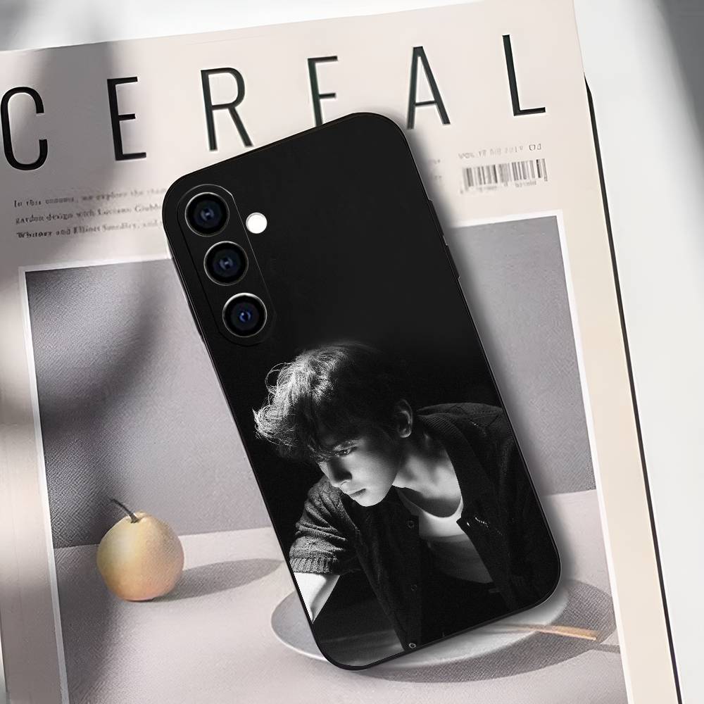 Cha E-Eun-woo Phone Case For Samsung Galaxy A73,A72,A71,A70,A53,A52,A51,Soft Silicone Black Cover