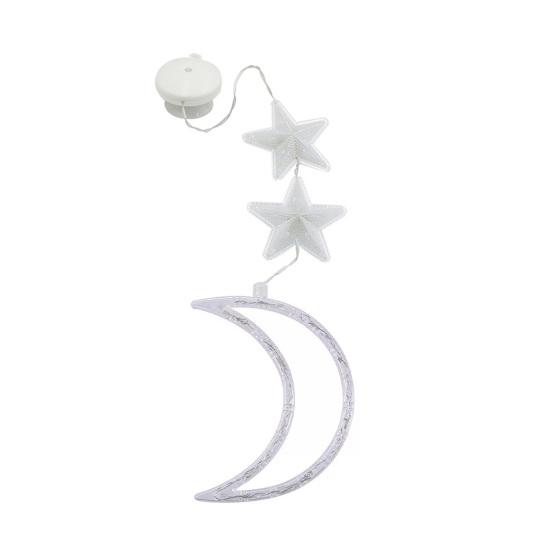 Рождественская гирлянда Свет Присоска Крючок Загорается Любовь Сердце Лось Колокольчик Снеговик Санта-Луна Звезда Форма Теплый Рождественский Праздник Украшения Окна Лампа Подвеска