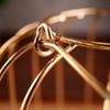 Gold metal candle lantern 21.5 cm