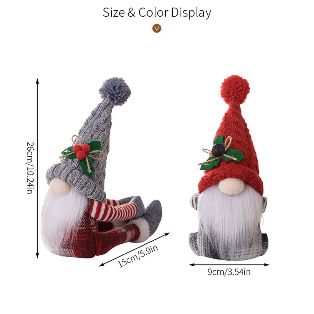 Christmas Curtain Tieback Hold Back Fastener With Magic Sticker Cute Rudolf Faceless Doll Curtain Buckle For Home Office Window