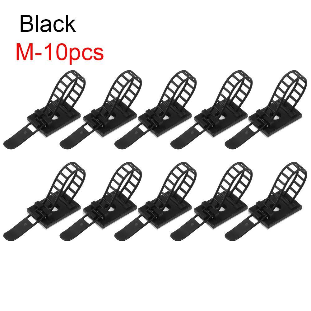 5/10pcs Self-adhesive Cable Clips Adjustable Cable Tie Table Desk Storage Wire Tie Fixing Clip Practical Wire Holder Organizer