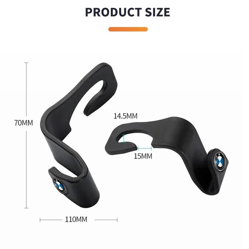 Car Sticker Car Seat Headrest Hook Auto Back Seat Storage Organizer Hanger For BMW M 50th E46 E90 E49 F30 F80 E36 E46 E93 E92 F3