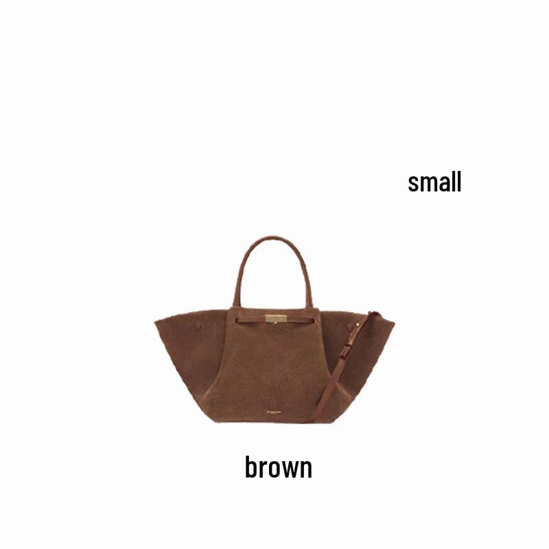 Сумка Demellier из матовой замши с крыльями - Ретро осенне-зимняя ручная сумка и сумка-тоут через плечо