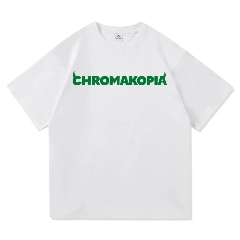 Tyler The Creator Chromakopia Tour Женская футболка Эстетичная футболка с принтом букв Унисекс Повседневные футболки Женские с коротким рукавом