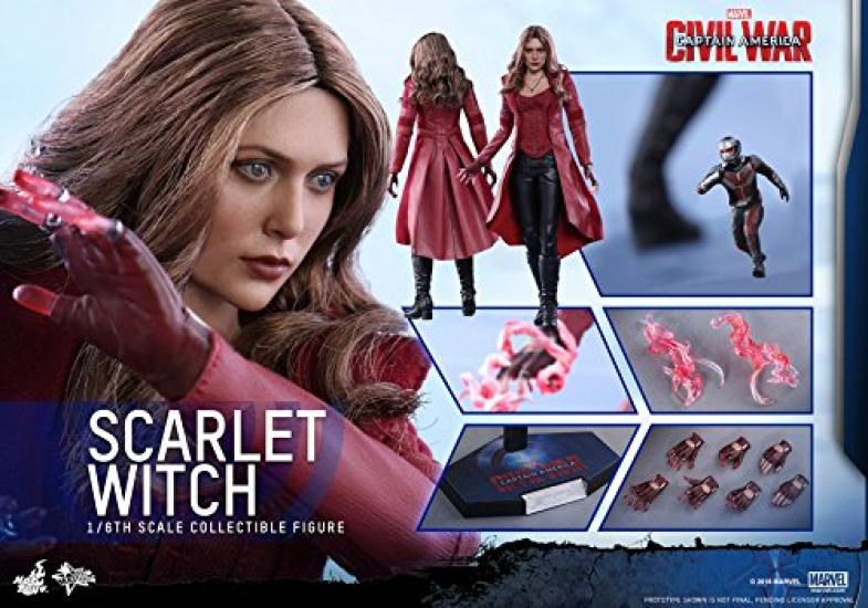 Movie Masterpiece Civil War Captain America Scarlet Witch Scale Plastic Painted Action Figure 1/6