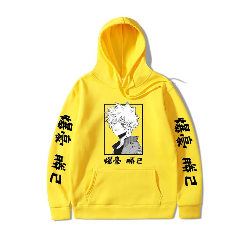 No Hero Academia Kaminari Denki Hoodies Autumn Winter Fleece Streetwear