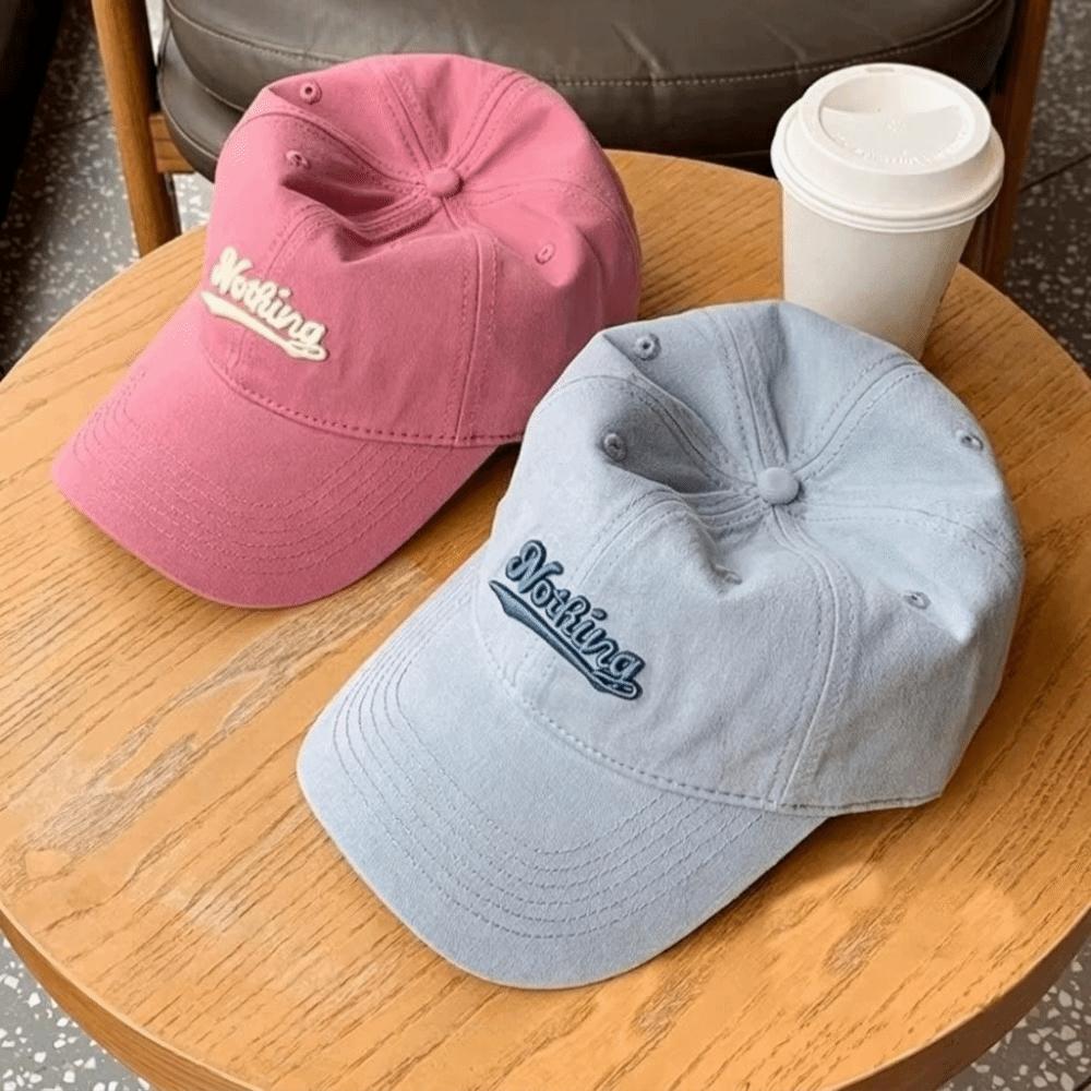 Breathable Baseball Hat Letter Embroidery Duck Tongue Cap Fashion Duckbill Cap Women Men