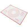 Silicone Baking Mat Reusable Counter Roll Mat Dough Rolling Pastry Mat with Measurement for Pie Crust Pizza CookiesRed