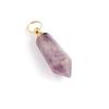 1Pc, Unique Purple Crystal Perfume Bottle Pendant, Pencil Shape Natural Stone Amethyst Charms for DIY Back To School Gifts, Jewelry Making Necklace