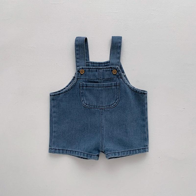 Summer Baby Clothing Set Toddler Girls Clothes Suit Infant Tee and Denim Overall Boys Outfit