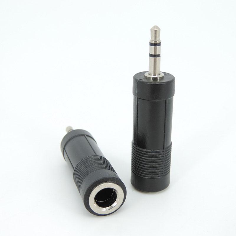 Никелированный 6,35 мм 6,5 мм 1/4" моно стерео штекер гнездо к 3,5 мм 1/8" штекер гнездо аудио разъем динамика 2/3 полюсный клеммный разъем
