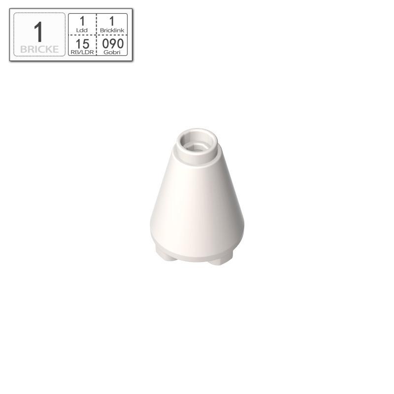 BRICKE 49309 2x2x2 Inverted Cone Building Blocks, Ice Cream Bucket - LEGO Compatible