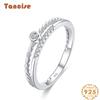 Tancise Classic стерлингового серебра 925 пробы кольцо с цирконом женские ювелирные изделия свадебное обещание вечерние подарок