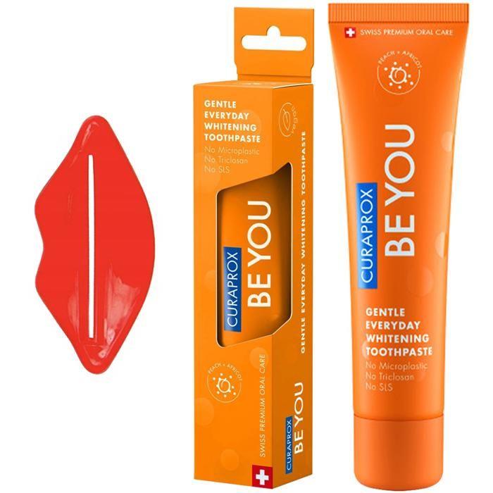 Toothpaste - Curaprox - Be You Peach Apricot 60ml - Whitening Regenerating Vegan