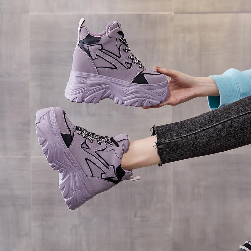 Dad's Shoe Trend, новая универсальная популярная женская спортивная повседневная обувь на толстой подошве и высокой внутренней высоте весной и осенью