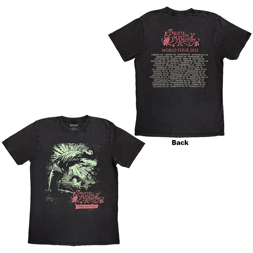 Bullet For My Valentine TShirt Tears Dont Fall Black Back Print OFFICIAL