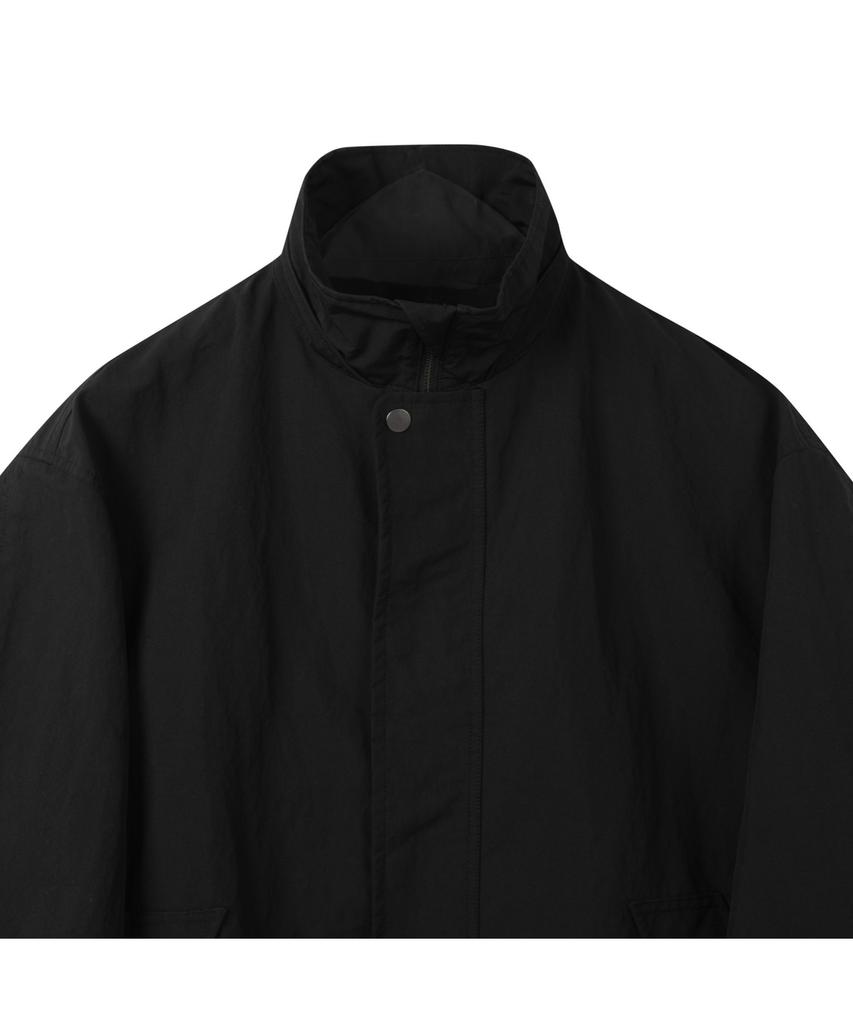 Customellow Black Highneck Parka C9Uam25111Bkx