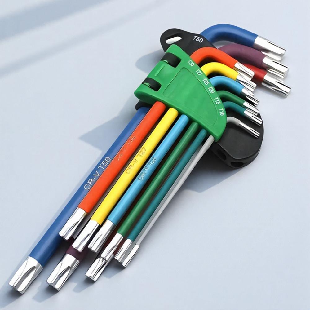 Набор шестигранных ключей с длинным рычагом 9 шт. Шестигранный ключ для набора инструментов для ремонта велосипеда Размеры от 15 мм до 10 мм Идеально подходит для обслуживания велосипеда