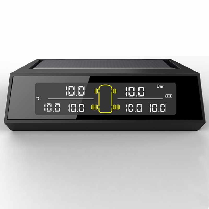 Universal Solar Energy 6 Tyre Sensor Solar TPMS Wireless Tire Pressure Monitoring System for Truck Bus RV Oversize Vehicle Car