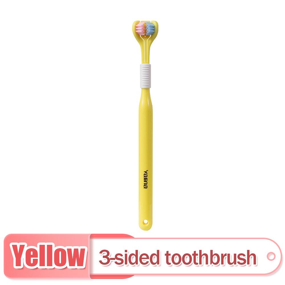 360 Degree Three-sided Soft Bristle Toothbrush Oral Care Safety Toothbrush Teeth Deep Cleaning Portable Travel Dental Oral Care